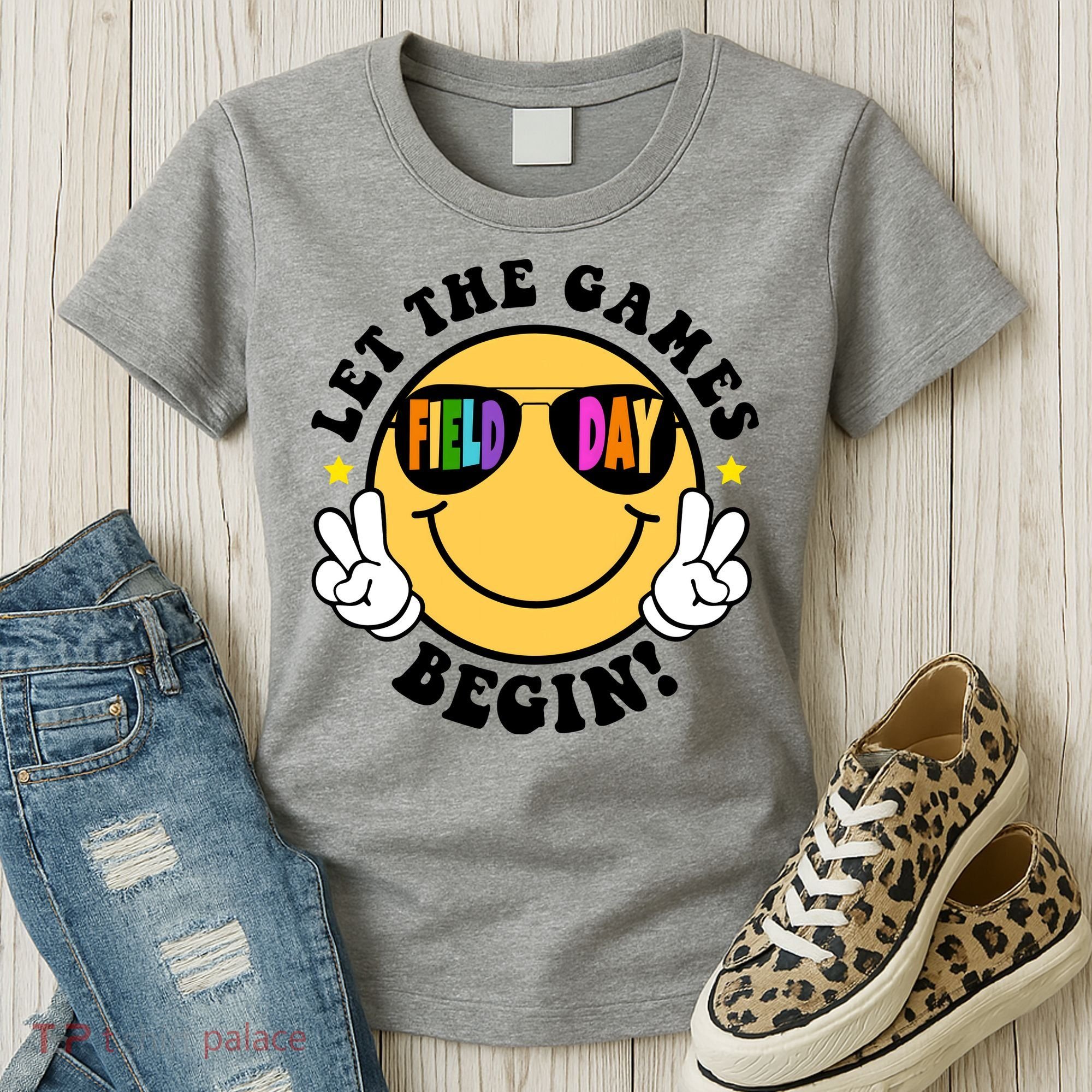 Let The Games Begin Field Day Smile Face Women's T-Shirt