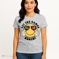 Let The Games Begin Field Day Smile Face Women's T-Shirt thumb 4