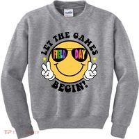 Let The Games Begin Field Day Smile Face Kids Sweatshirt thumb 0