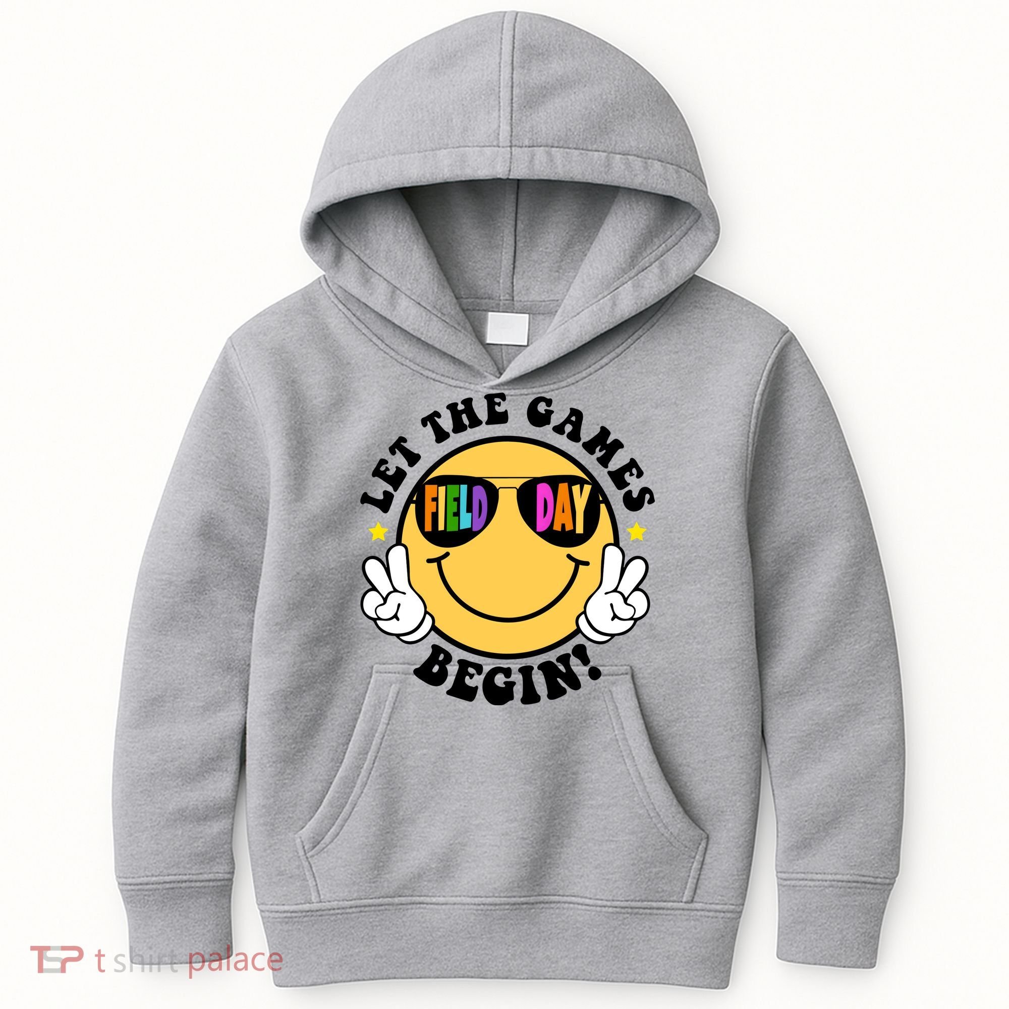 Let The Games Begin Field Day Smile Face Kids Hoodie