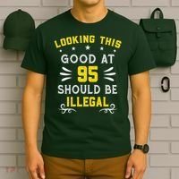 Looking This Good At 95 Years Old 95th Birthday T-Shirt thumb 6