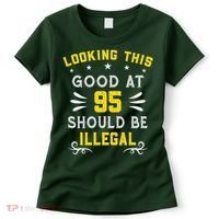 Looking This Good At 95 Years Old 95th Birthday Women's T-Shirt thumb 0