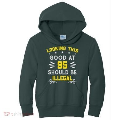 Looking This Good At 95 Years Old 95th Birthday Kids Hoodie