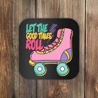 Let The Good Times Roll 80s Retro Roller Skate Coaster thumb 0