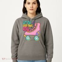 Let The Good Times Roll 80s Retro Roller Skate Hoodie thumb 5