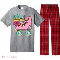 Let The Good Times Roll 80s Retro Roller Skate Pajama Set thumb 0