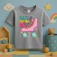 Let The Good Times Roll 80s Retro Roller Skate Toddler T-Shirt thumb 3