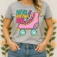 Let The Good Times Roll 80s Retro Roller Skate Women's T-Shirt thumb 2