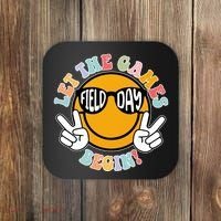 Let The Games Begin Field Day Smile Face Coaster thumb 0