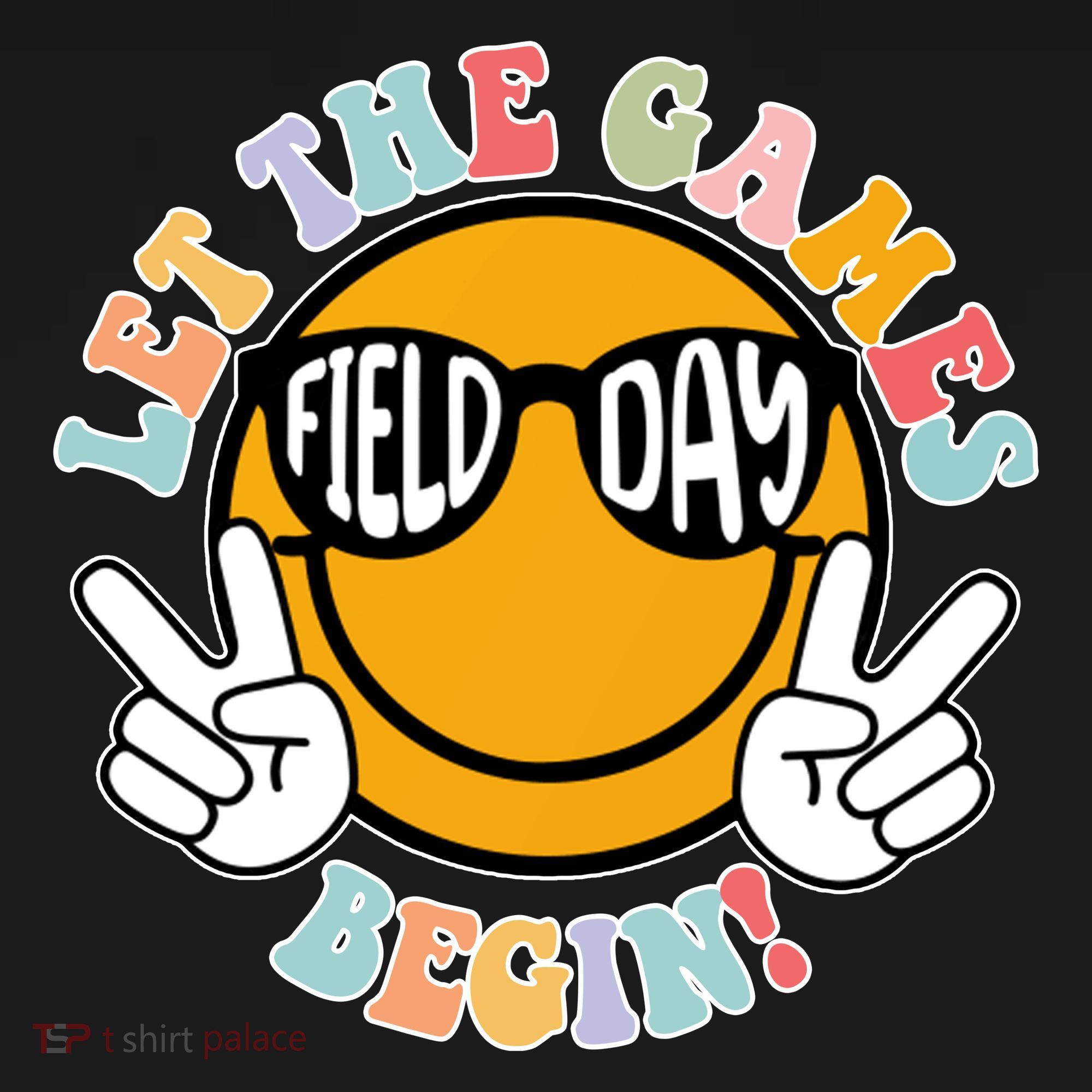 Let The Games Begin Field Day Smile Face Visor