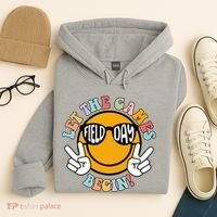 Let The Games Begin Field Day Smile Face Hoodie thumb 4