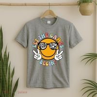 Let The Games Begin Field Day Smile Face T-Shirt thumb 2
