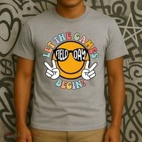Let The Games Begin Field Day Smile Face T-Shirt thumb 3
