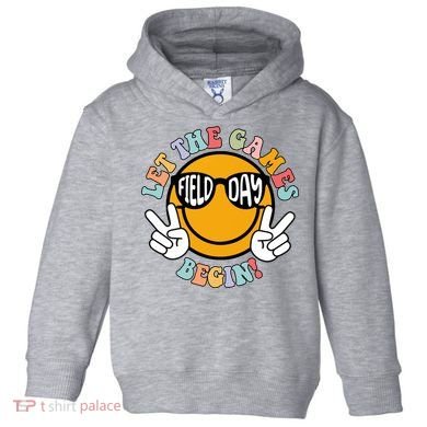 Let The Games Begin Field Day Smile Face Toddler Hoodie