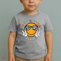 Let The Games Begin Field Day Smile Face Toddler T-Shirt thumb 2