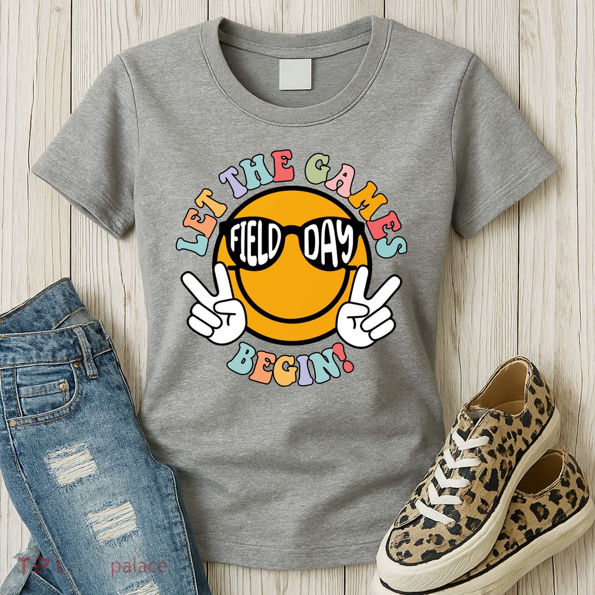 Let The Games Begin Field Day Smile Face Women's T-Shirt