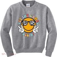 Let The Games Begin Field Day Smile Face Kids Sweatshirt thumb 0