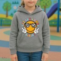 Let The Games Begin Field Day Smile Face Kids Hoodie thumb 3