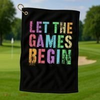 Let The Games Begin School Field Day Legend I'm Just Here Golf Towel thumb 1