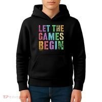 Let The Games Begin School Field Day Legend I'm Just Here Kids Hoodie thumb 4