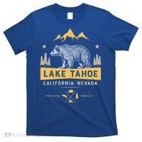 Lake Tahoe Gift California Nevada Vintage Bear Funny Gift T-Shirt thumb 0