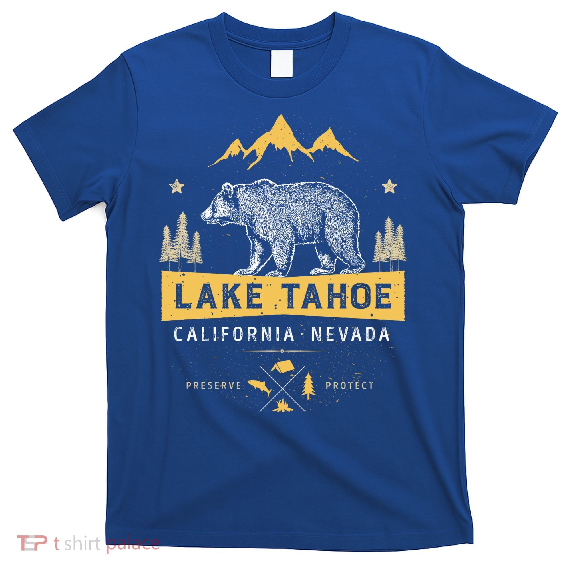 Lake Tahoe Gift California Nevada Vintage Bear Funny Gift T-Shirt