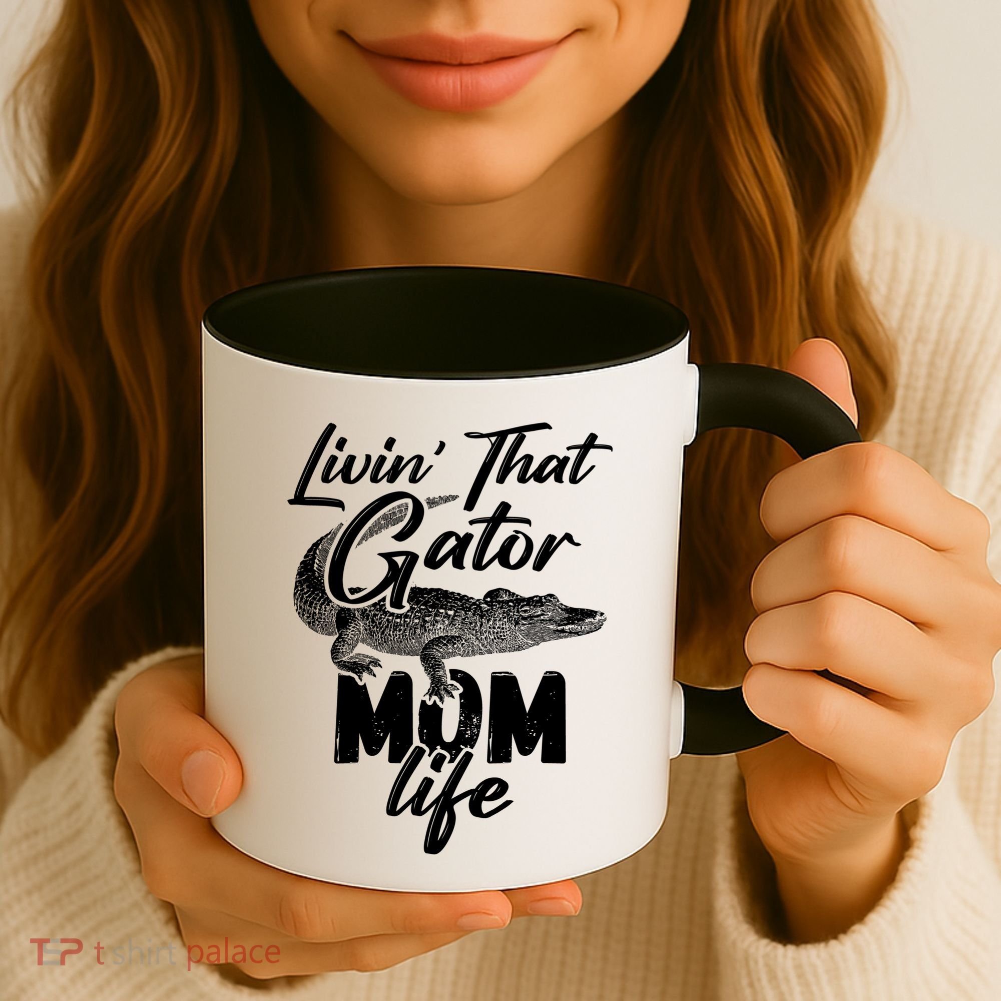 Livin That Gator Mom Life Mother Alligator Gift Coffee Mug