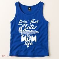 Livin That Gator Mom Life Mother Alligator Gift Tank Top thumb 2