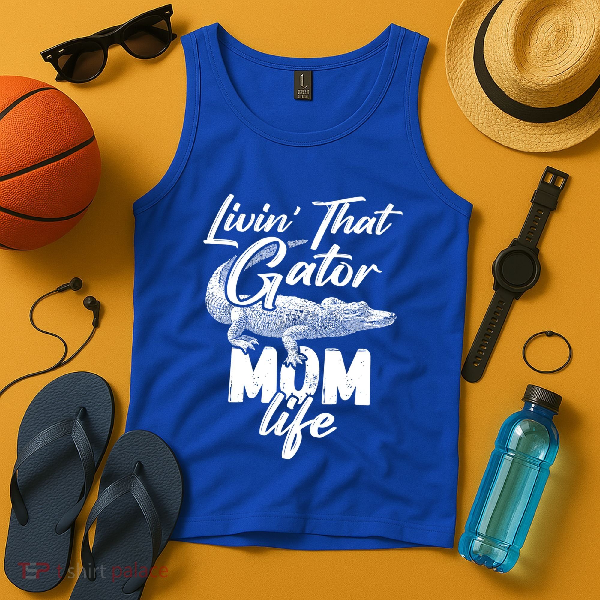 Livin That Gator Mom Life Mother Alligator Gift Tank Top