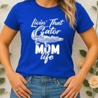 Livin That Gator Mom Life Mother Alligator Gift Women's T-Shirt thumb 2