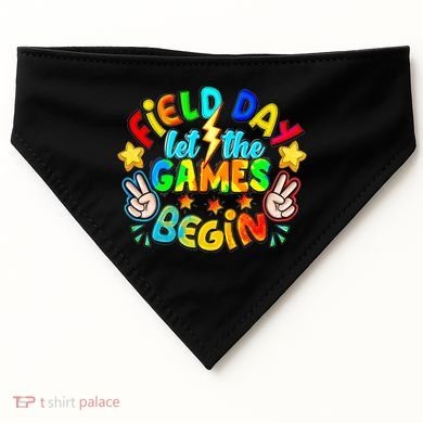 Let The Games Begin Teachers Field Day Gift USA-Made Doggie Bandana