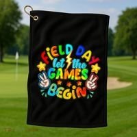 Let The Games Begin Teachers Field Day Gift Golf Towel thumb 1