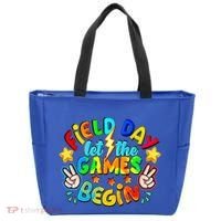 Let The Games Begin Teachers Field Day Gift Tote Bag thumb 0