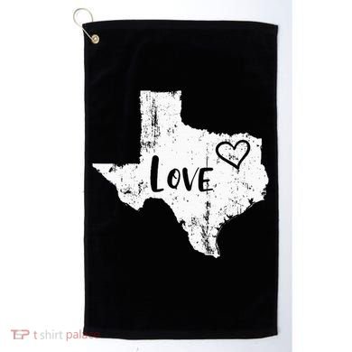 Love Texan Home Texas State Gift Golf Towel