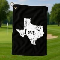 Love Texan Home Texas State Gift Golf Towel thumb 1
