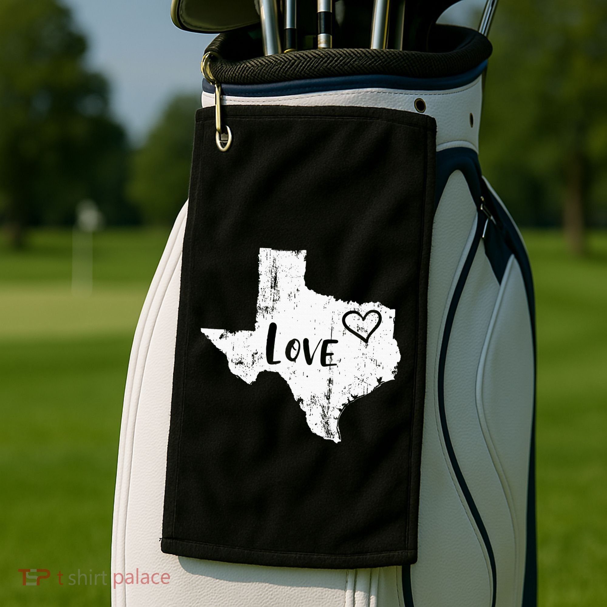 Love Texan Home Texas State Gift Golf Towel