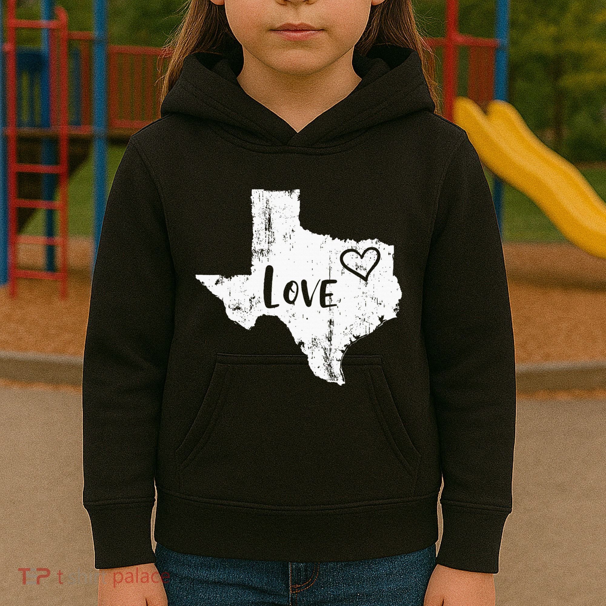 Love Texan Home Texas State Gift Kids Hoodie