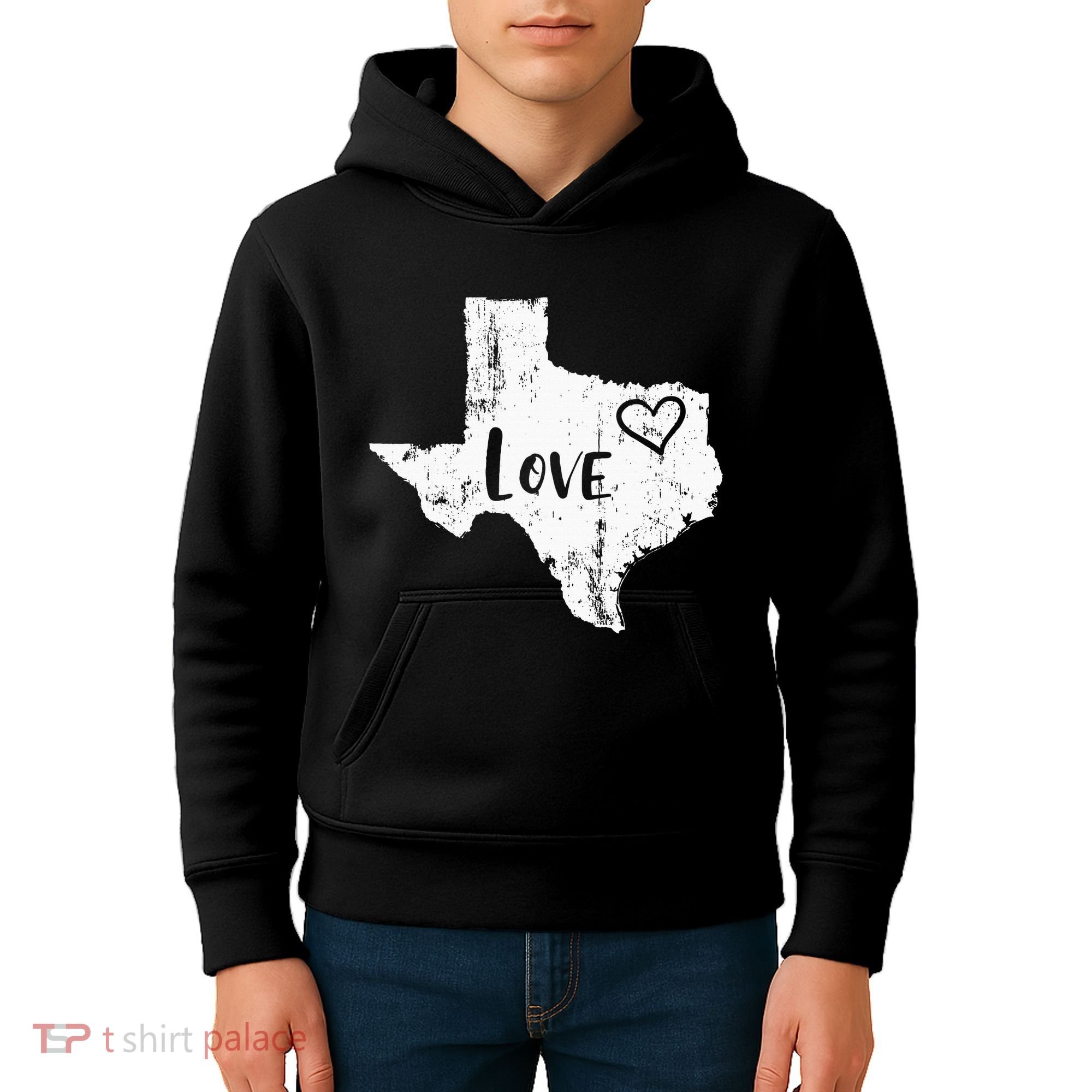 Love Texan Home Texas State Gift Kids Hoodie