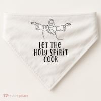 Let The Holy Spirit Cook USA-Made Doggie Bandana thumb 0