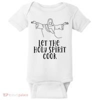 Let The Holy Spirit Cook Baby Bodysuit thumb 0
