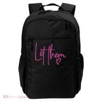 Let Them Heart Script Hot Pink Girls Women Let Them Backpack thumb 0