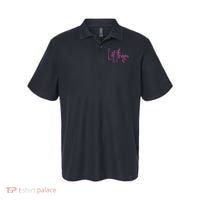 Let Them Heart Script Hot Pink Girls Women Let Them Polo thumb 0