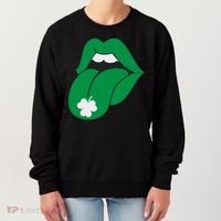 Lips Tongue Irish Shamrock St Patricks Women's Sweatshirt thumb 0