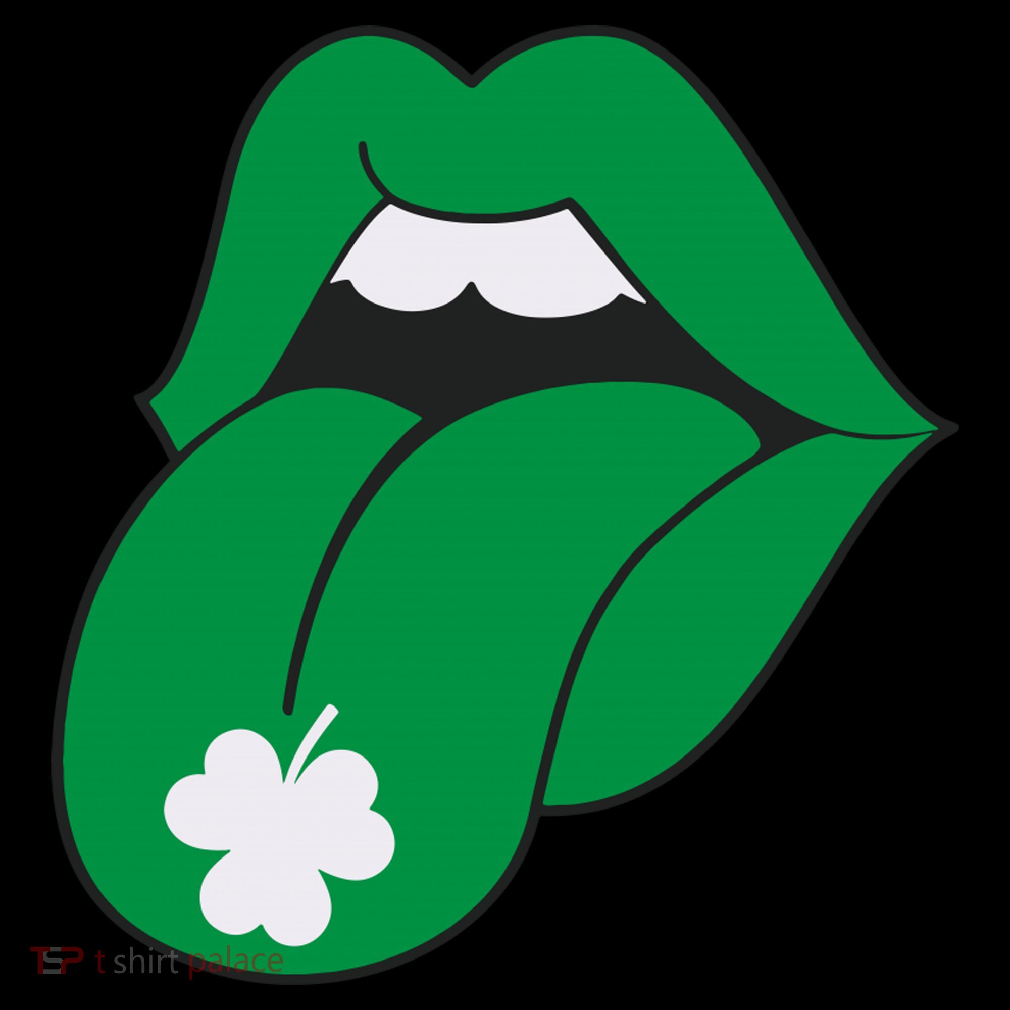 Lips Tongue Irish Shamrock St Patricks Coaster