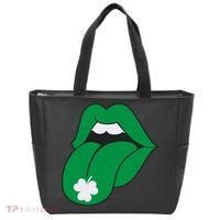 Lips Tongue Irish Shamrock St Patricks Tote Bag thumb 0