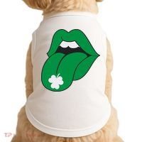 Lips Tongue Irish Shamrock St Patricks Doggie Tank thumb 0