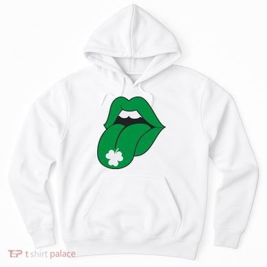 Lips Tongue Irish Shamrock St Patricks Hoodie
