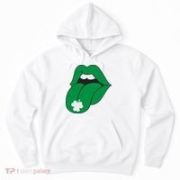Lips Tongue Irish Shamrock St Patricks Hoodie thumb 0