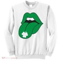 Lips Tongue Irish Shamrock St Patricks Sweatshirt thumb 0