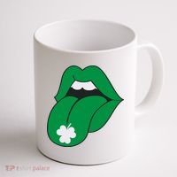 Lips Tongue Irish Shamrock St Patricks Coffee Mug thumb 1